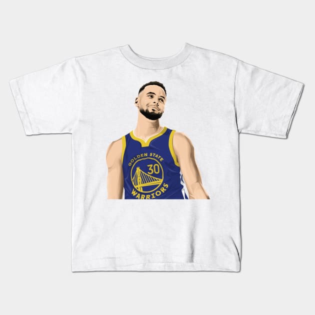 Stephen Curry Golden State Warriors Kids T-Shirt by knnthmrctn